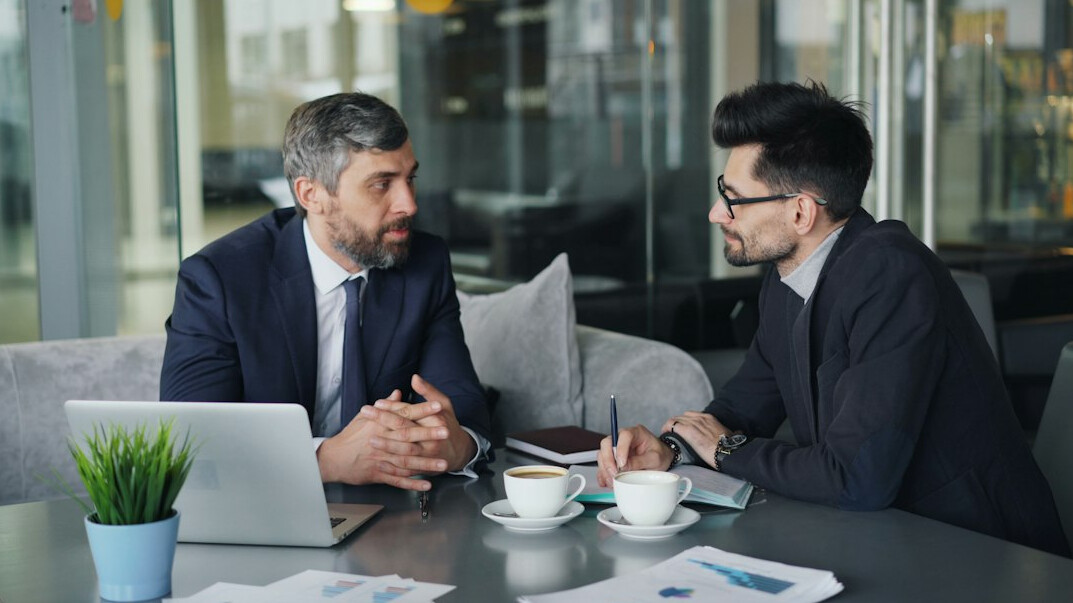 man in business meeting
